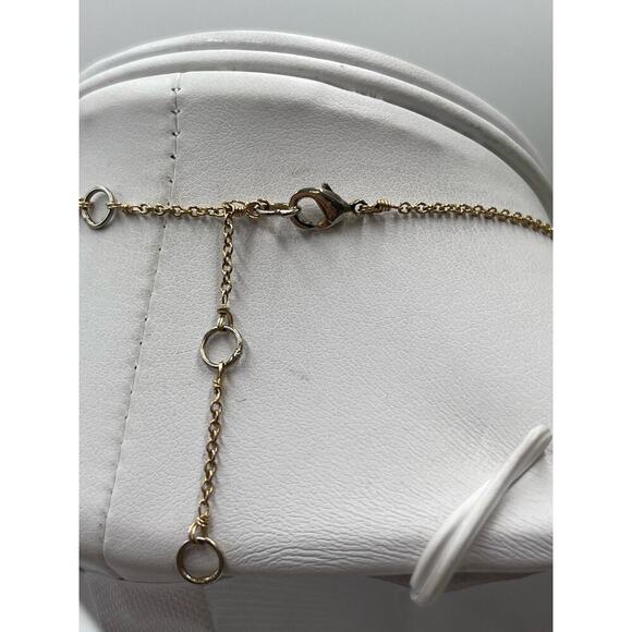 Alexis Bittar Handcrafted White Lucite
Pendent Necklace Gold 
Backing Signed - Picture 12 of 14
